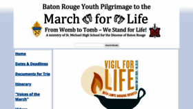 What Youthmarchforlife.org website looked like in 2021 (3 years ago)