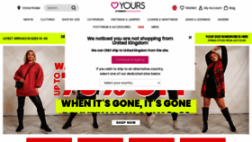 What Yoursclothing.co.uk website looked like in 2021 (3 years ago)