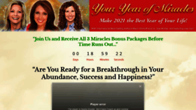 What Youryearofmiracles.com website looked like in 2021 (3 years ago)