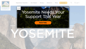 What Yosemite.org website looked like in 2021 (3 years ago)