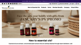 What Youngliving.com website looked like in 2021 (3 years ago)