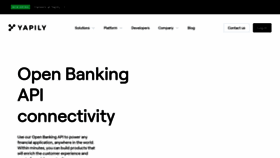What Yapily.com website looked like in 2021 (5 years ago)