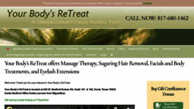 What Yourbodysretreat.com website looked like in 2021 (3 years ago)