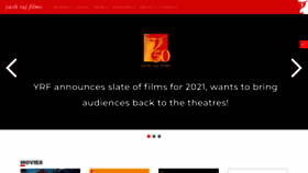 What Yashrajfilms.com website looked like in 2021 (3 years ago)