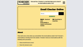 What Ychecker.com website looked like in 2021 (3 years ago)