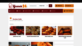 What Yemek24.com website looked like in 2021 (3 years ago)