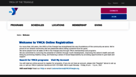 What Ymcatriangleregister.org website looked like in 2021 (3 years ago)
