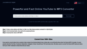 What Youtubetomp3.digital website looked like in 2021 (2 years ago)
