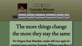 What Youtopiaskincare.com website looked like in 2021 (2 years ago)