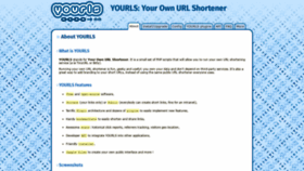 What Yourls.org website looked like in 2021 (2 years ago)