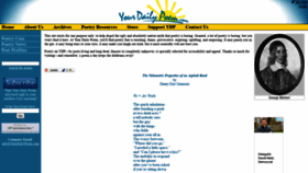 What Yourdailypoem.com website looked like in 2021 (2 years ago)