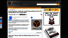 What Yakezie.com website looked like in 2021 (2 years ago)