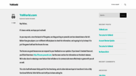 What Yoworld.com website looked like in 2021 (2 years ago)