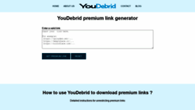 What Youdebrid.com website looked like in 2022 (2 years ago)