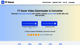 What Ytsaver.net website looked like in 2022 (4 years ago)