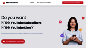 What Ytsubscriber.com website looked like in 2022 (2 years ago)