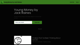 What Youngmoney.co website looked like in 2022 (1 year ago)