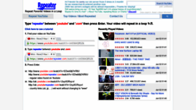 What Youtuberepeater.com website looked like in 2022 (1 year ago)