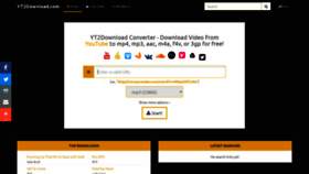 What Yt2download.com website looked like in 2022 (1 year ago)