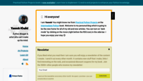 What Yasoob.me website looked like in 2022 (4 years ago)