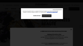 What Yslbeauty.fr website looked like in 2022 (3 years ago)