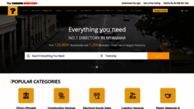 What Yangondirectory.com website looked like in 2022 (1 year ago)