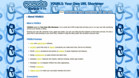 What Yourls.org website looked like in 2022 (1 year ago)