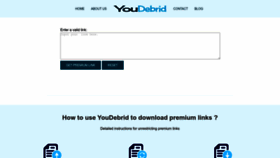 What Youdebrid.com website looked like in 2022 (1 year ago)