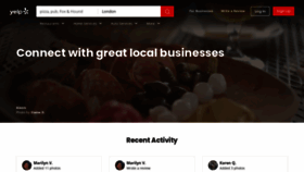 What Yelp.co.uk website looked like in 2022 (1 year ago)