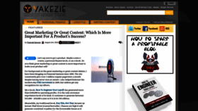 What Yakezie.com website looked like in 2022 (1 year ago)