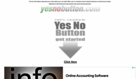 What Yesnobutton.com website looked like in 2022 (1 year ago)