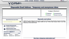 What Yopmail.com website looked like in 2023 (1 year ago)