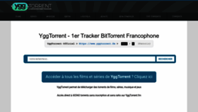 What Yggtorrent.fm website looked like in 2023 (1 year ago)