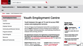 What Youthemploymentcentre.ca website looked like in 2023 (1 year ago)