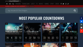 What Yourcountdown.to website looked like in 2023 (1 year ago)