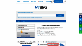 What Ytmp3.cc website looked like in 2023 (1 year ago)