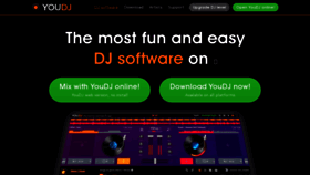 What You.dj website looked like in 2023 (1 year ago)