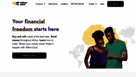 What Yellowcard.io website looked like in 2023 (1 year ago)