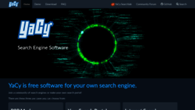 What Yacy.net website looked like in 2023 (1 year ago)