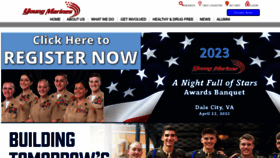 What Youngmarines.org website looked like in 2023 (1 year ago)