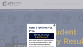 What Yesprep.org website looked like in 2023 (1 year ago)