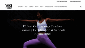 What Yogitimes.com website looked like in 2023 (1 year ago)