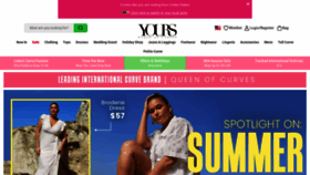 What Yoursclothing.com website looked like in 2023 (This year)