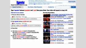 What Youtuberepeater.com website looked like in 2023 (This year)