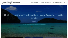 What Yourlifestylebusiness.com website looked like in 2023 (This year)