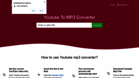What Youtubemp3.us website looked like in 2023 (This year)