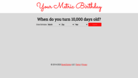 What Yourmetricbirthday.com website looked like in 2023 (This year)
