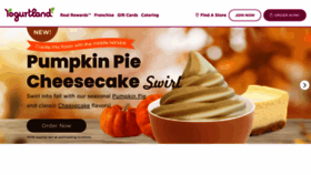 What Yogurtland.com website looked like in 2023 (This year)