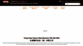 What Yongguansauce.com website looks like in 2024 