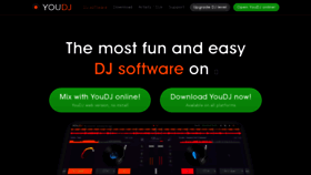 What You.dj website looks like in 2024 